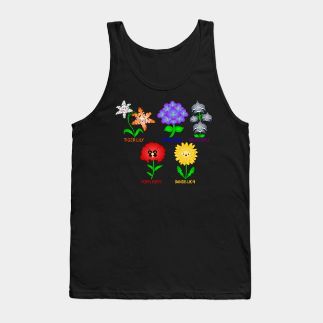 Animal Wild Flowers Tank Top by CoreyUnlimited